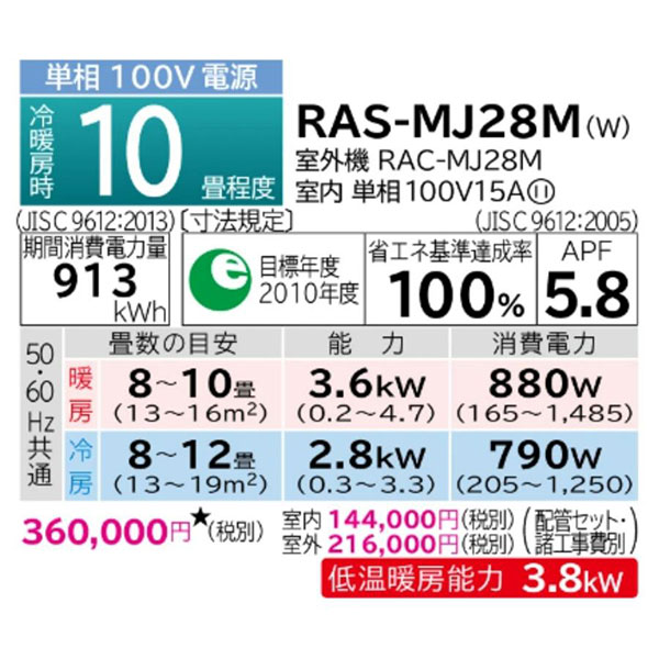RAS-MJ28M-W