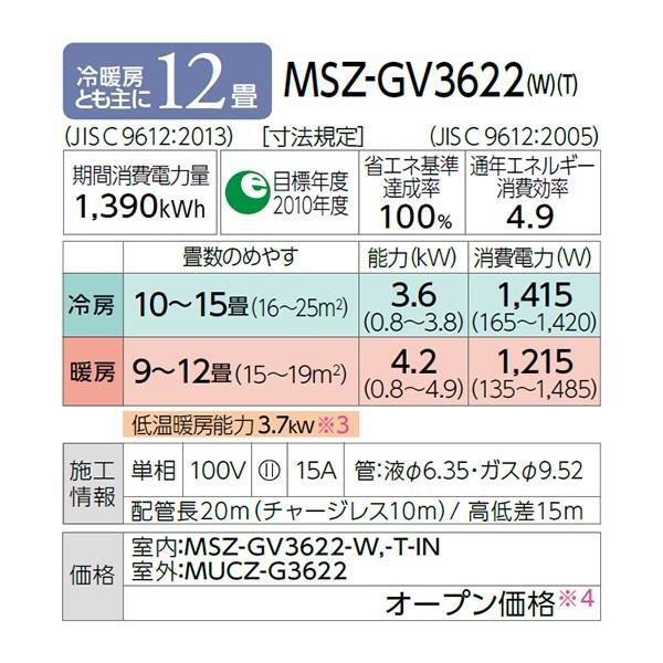 MSZ-GV3622-W