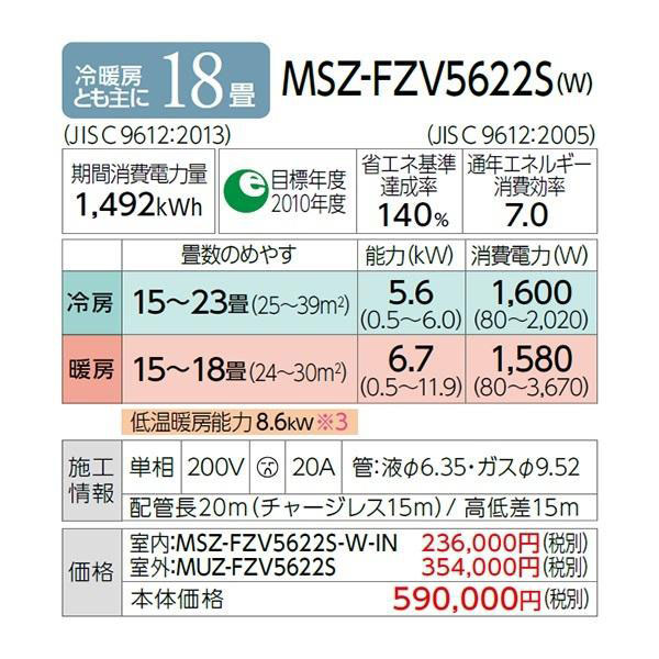 MSZ-FZV5622S-W
