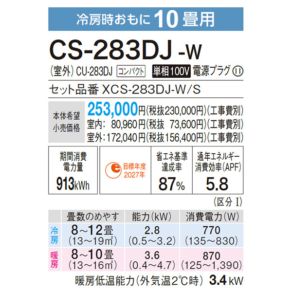 CS-283DJ-W