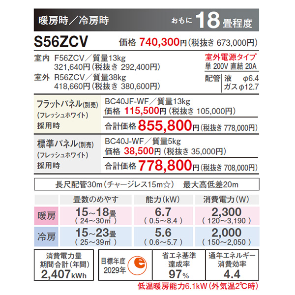 S56ZCV(フラットパネル)