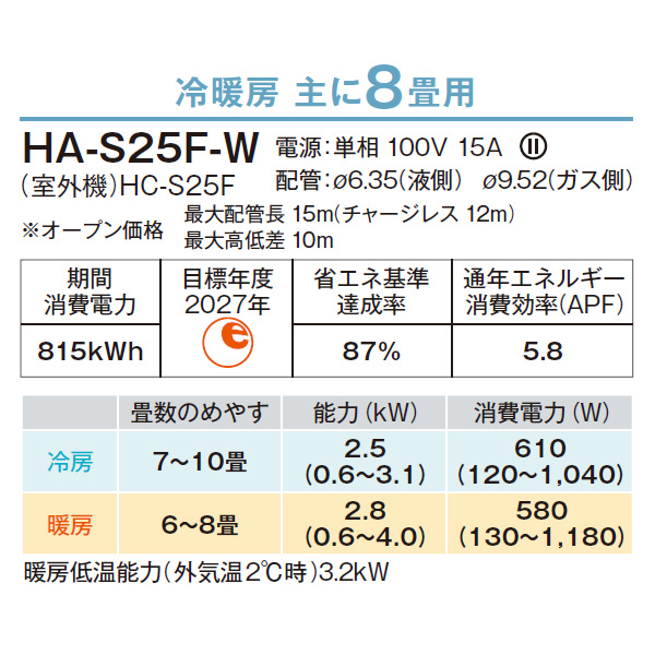 HA-S25F-W