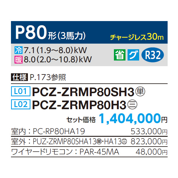 PCZ-ZRMP80SH3 / PCZ-ZRMP80H3