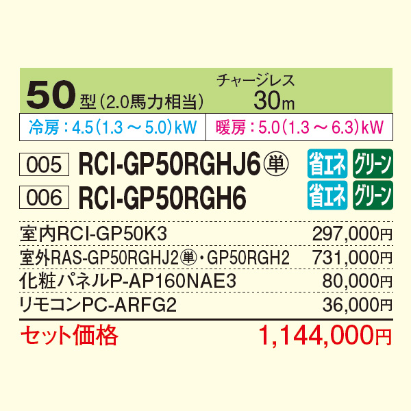 RCI-GP50RGHJ6 / RCI-GP50RGH6