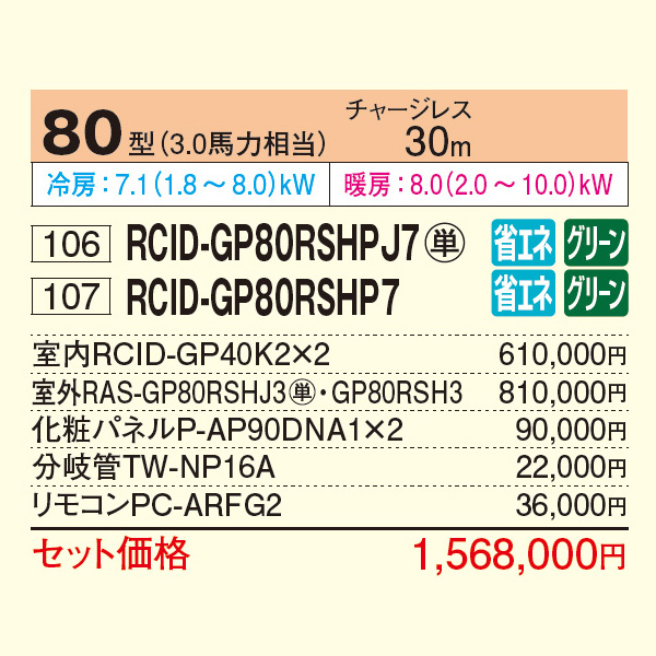 RCID-GP80RSHPJ7 / RCID-GP80RSHP7