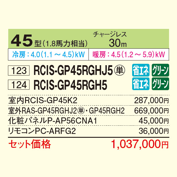 RCIS-GP45RGHJ5 / RCIS-GP45RGH5