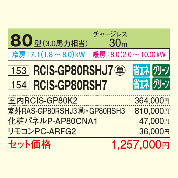 RCIS-GP80RSHJ7 / RCIS-GP80RSH7