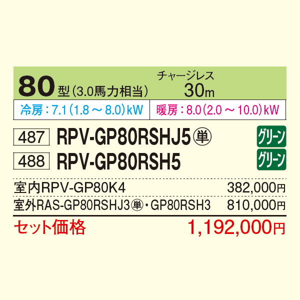 RPV-GP80RSHJ5 / RPV-GP80RSH5
