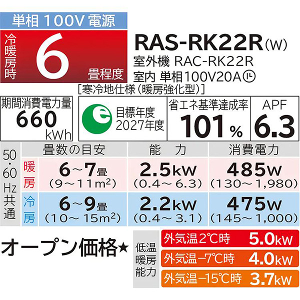 RAS-RK22R-W