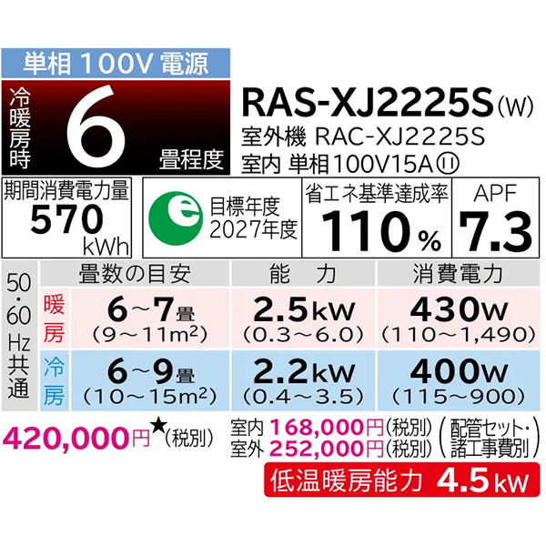 RAS-XJ2225S-W
