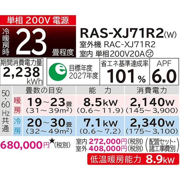 RAS-XJ71R2-W