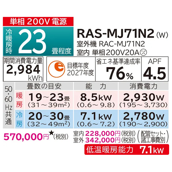 RAS-MJ71N2-W