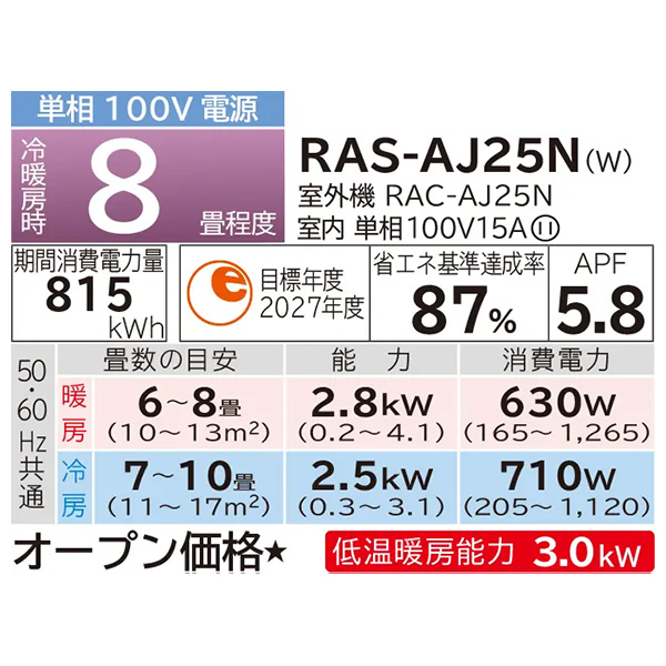 RAS-AJ25N-W