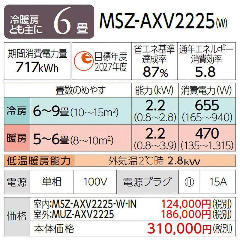 MSZ-AXV2225-W