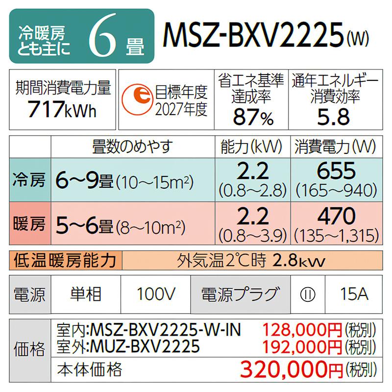 MSZ-BXV2225-W