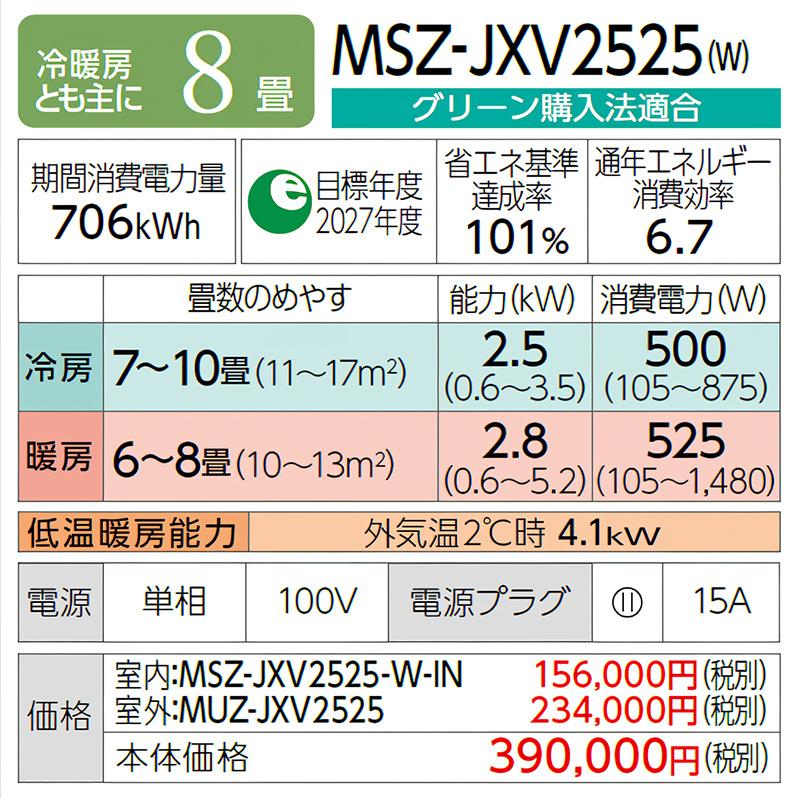 MSZ-JXV2525-W