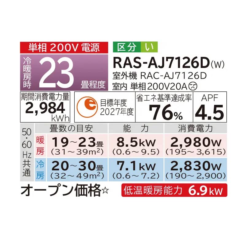 RAS-AJ7126D-W