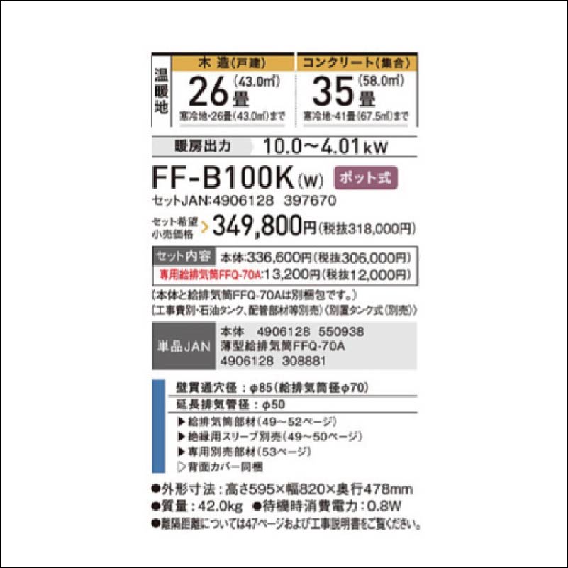 FF-B100K-W